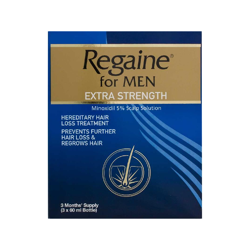 Regaine Extra Strength (3X60Ml Bottle) Not Foam | Hair Loss for Men |  Ballsbridge Pharmacy